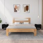 vidaXL Nachtkastjes 2 st 50x46x50 cm bewerkt hout zwart, Verzenden, Nieuw, 45 tot 65 cm, Minder dan 55 cm