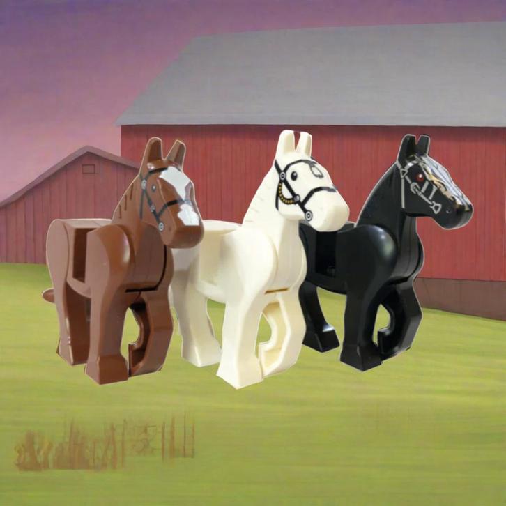 Paard Minifiguur – Compatibel met LEGO® – Dierenserie, Kinderen en Baby's, Speelgoed | Duplo en Lego, Nieuw, Verzenden