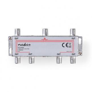F connector splitter - Nedis (6-weg, 10 dB), Computers en Software, Pc- en Netwerkkabels, Nieuw, Verzenden