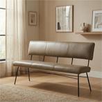 Leren eetkamerbank Solid - Granada Taupe (taupe/bruin) -, Huis en Inrichting, Stoelen, Ophalen of Verzenden, Nieuw, Leer