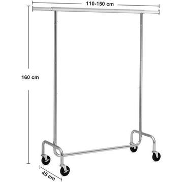 Songmics HSR11S Garderoberek op wielen van €45 voor €33 beschikbaar voor biedingen