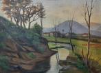 Italiaanse school (XX) - Paesaggio, Colline sul Fiume