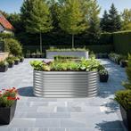 Hoge plantenbak Flormma, 1257l, verzinkt, 200x100x80cm - zil, Tuin en Terras, Bloembakken en Plantenbakken, Verzenden, Nieuw