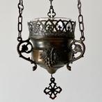 Godslamp - Messing, Glas - Antieke Godslamp