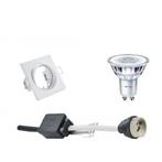 Voordeelset: LED Spot Set - GU10 Fitting - Inbouw Vierkant -, Metaal of Aluminium, Nieuw, Ophalen of Verzenden, Led