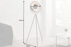 industrieele vloerlamp STUDIO 150cm zwart zilver bladlook, Huis en Inrichting, Lampen | Vloerlampen, Ophalen of Verzenden, Nieuw