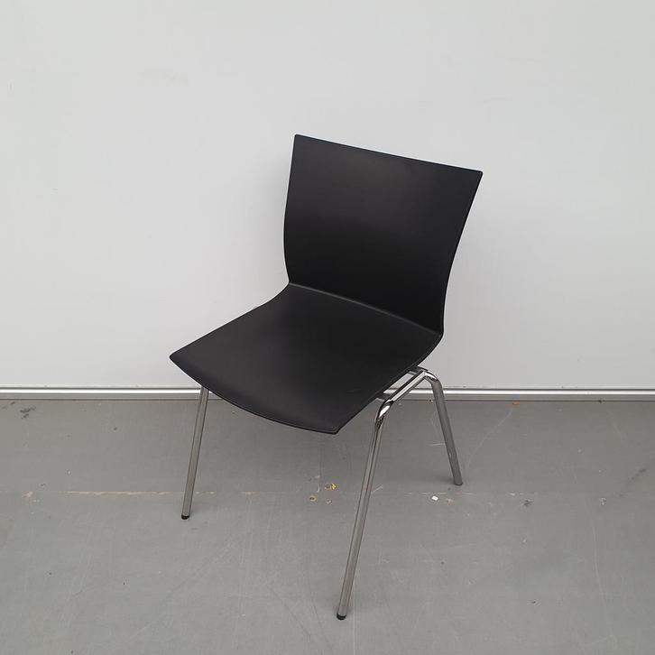 Ahrend 463 stapelstoel - zwarte kunststof (alleen per set), Huis en Inrichting, Stoelen, Ophalen of Verzenden