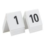 Tafelnummers | 1 tot 10 | Wit kunststof, Verzenden, Nieuw in verpakking
