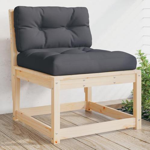 vidaXL Tuinbank met kussens massief grenenhout, Tuin en Terras, Tuinsets en Loungesets, Nieuw, Verzenden