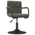 Luxe Barkruk - Donkergrijs Fluweel | Retourdeal | Met Arm..., Huis en Inrichting, Barkrukken, 60 tot 90 cm, Nieuw, Ophalen of Verzenden
