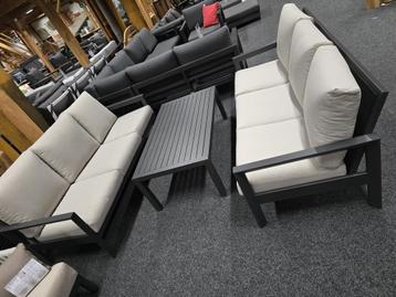 Showroommodel Vallena bank loungeset 3-delig aluminium beschikbaar voor biedingen