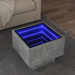 vidaXL Bijzettafel met LED 40x40x30 cm bewerkt hout, Verzenden, Nieuw, Overige houtsoorten, 50 tot 100 cm