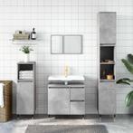 vidaXL Badkamerkast 65x33x60 cm bewerkt hout betongrijs, Verzenden, Nieuw
