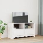 vidaXL TV Kast met lade Drammen Wit 99 x 43 x 55 cm Massief, Huis en Inrichting, Kasten | Televisiemeubels, Minder dan 50 cm, Verzenden