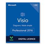 Microsoft Visio 2016 Professional Directe Levering, Nieuw