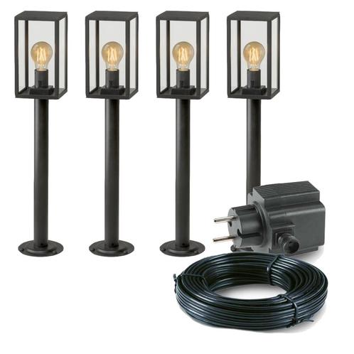 4x LED sokkel tuinlamp - 3,5 Watt - 12V - 68cm - Complete se, Tuin en Terras, Overige Tuin en Terras, Nieuw, Ophalen of Verzenden