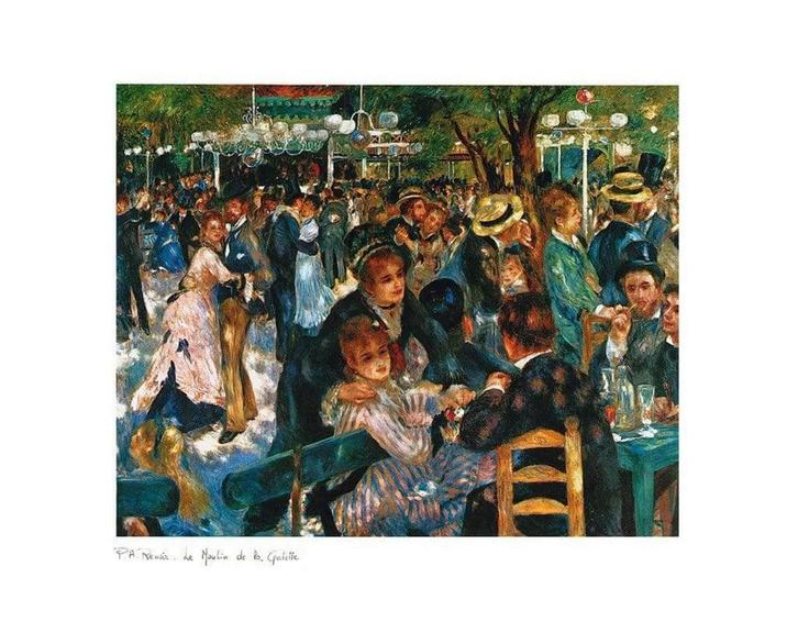 Kunstdruk Auguste Renoir - Le Moulin de la Galette 70x50cm, Huis en Inrichting, Woonaccessoires | Schilderijen, Tekeningen en Foto's