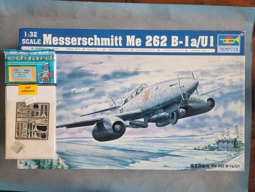 Trumpeter 02237 Messerschmitt Me 262 B-1a/U1 1:32 + Eduard, Hobby en Vrije tijd, Modelbouw | Vliegtuigen en Helikopters, Verzenden