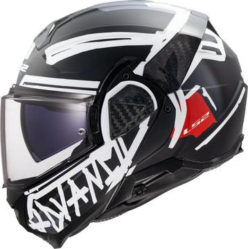 LS2 FF910 Advant II Tape Zwart Systeemhelm beschikbaar voor biedingen