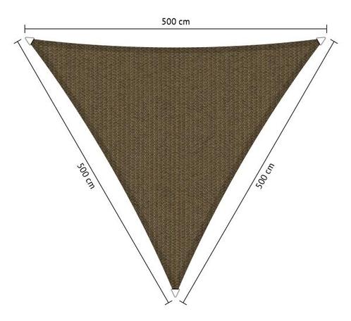 Premium schaduwdoek 5x5x5m driehoek waterdoorlatend Japa..., Tuin en Terras, Schaduwdoeken