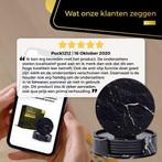 Swissl Leren Onderzetters - Marmer Onderzetters voor Glazen, Ophalen of Verzenden, Zo goed als nieuw