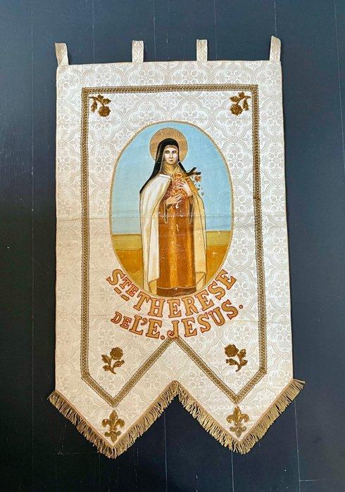 Banier - Bannière de Procession - Sainte Thérèse - België, Antiek en Kunst, Kunst | Niet-Westerse kunst