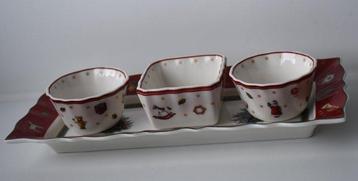 Kerstdecoratie Villeroy & Boch - langwerpig bordje en 3 beschikbaar voor biedingen