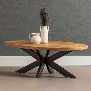 Salontafel Mangohout Ovaal Oscar 130x70 cm beschikbaar voor biedingen