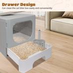 Kattenbak - Kattentoilet - 48x38x38 cm - Grijs - Nobleza, Dieren en Toebehoren, Kattenbakken, Verzenden, Zo goed als nieuw