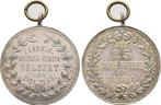 Zilver medaille Landwehr u oorlogerverein o J, 1893 Velbert:, Postzegels en Munten, Penningen en Medailles, Verzenden