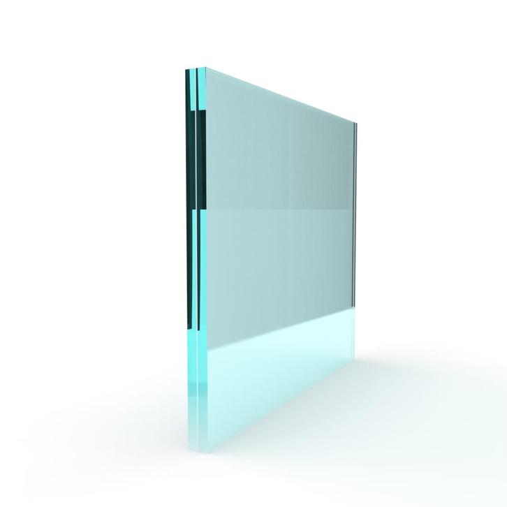 Enkel glas gehard gelaagd 88.4 matte folie (rondom geslepen), Doe-het-zelf en Verbouw, Glas en Ramen, Ophalen of Verzenden