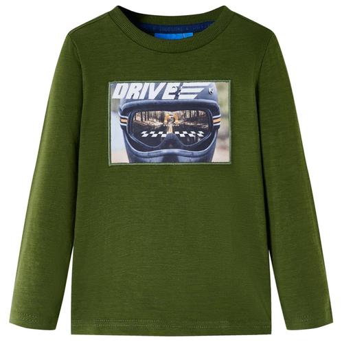 vidaXL Kindershirt met lange mouwen 140 donkerkakikleurig, Kinderen en Baby's, Kinderkleding | Overige, Nieuw, Verzenden