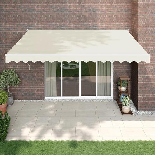 vidaXL Luifel automatisch uitschuifbaar 4x3 m crèmekleurig, Tuin en Terras, Zonneschermen, Nieuw, Verzenden