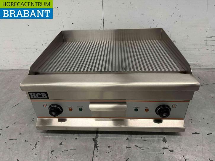 RVS Grillplaat Bakplaat Geribbelde bakplaat 60 cm 400V, Zakelijke goederen, Horeca | Keukenapparatuur, Nieuw in verpakking, Ophalen of Verzenden