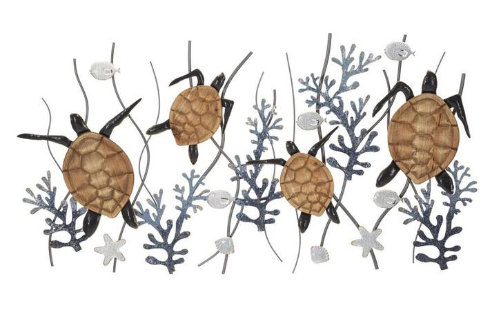 IJZEREN WANDPANEEL SCHILDPAD CM 132,7X5,7X69,9, Huis en Inrichting, Woonaccessoires | Overige, Ophalen of Verzenden