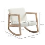 TRUUSK Schommelstoel Relaxstoel Met Houten Frame, Gevoerd, L, Huis en Inrichting, Fauteuils, Verzenden, Nieuw