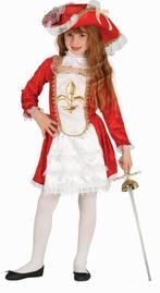 Musketier Kostuum Kind Wit Rood, Kinderen en Baby's, Carnavalskleding en Verkleedspullen, Verzenden, Nieuw