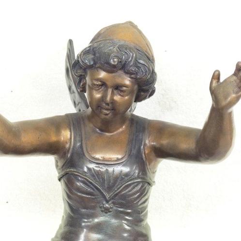 sculptuur, Bronze Figur Fee - 60 cm - Brons, Antiek en Kunst, Curiosa en Brocante