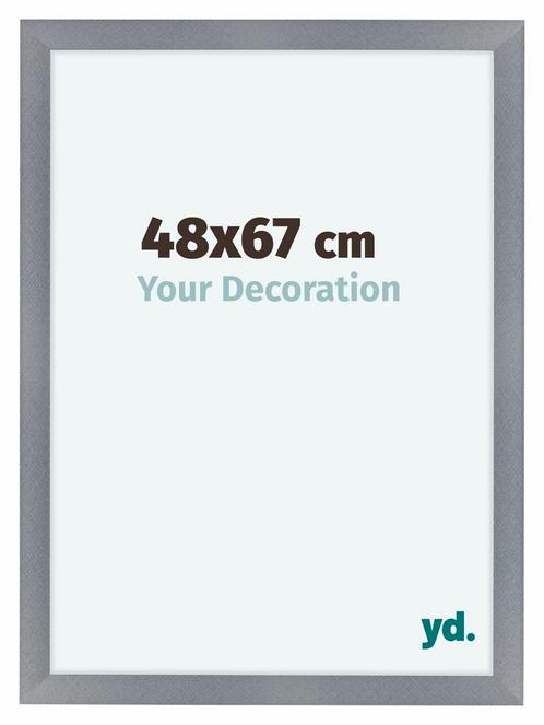 Fotolijst 48x67 cm - Aluminium - Geborsteld - MDF - Como, Huis en Inrichting, Woonaccessoires | Lijsten, Nieuw, Verzenden