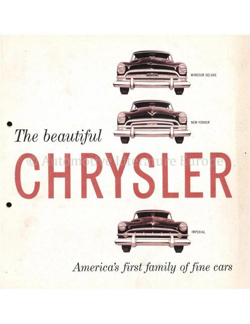 1954 CHRYSLER PROGRAMMA BROCHURE ENGELS (USA), Boeken, Auto's | Folders en Tijdschriften