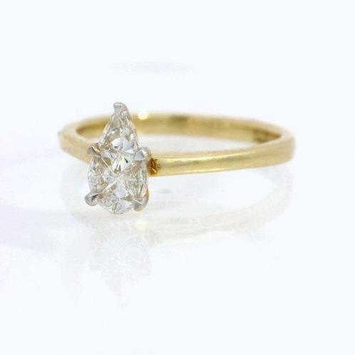 Ring - 18 karaat Geel goud - 0.30ct. tw. Diamant, Sieraden, Tassen en Uiterlijk, Ringen