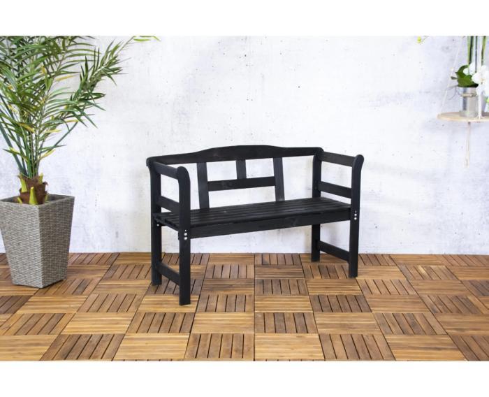 Tuinbank Friesen - zwart, Tuin en Terras, Tuinbanken, Nieuw, Ophalen of Verzenden