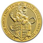 Gouden Queens Beasts Lion of England 1/4 oz 2016, Postzegels en Munten, Verzenden, Overige landen, Losse munt, Goud