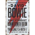 Concert Bord - David Bowie Ziggy Stardust Tour 1973, Verzamelen, Ophalen of Verzenden, Nieuw, Poster, Artwork of Schilderij