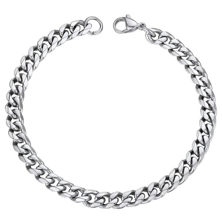 Fako Bijoux® - Schakelarmband Gourmet - Cuban Link - Staal -, Sieraden, Tassen en Uiterlijk, Armbanden, Verzenden
