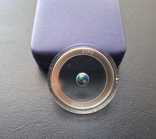 Letland. 5 Euro 2016 The Earth - Zeme Proof (Zonder, Postzegels en Munten, Munten | Europa | Euromunten