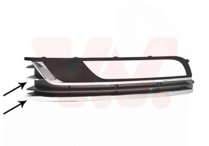 BUMPER GRILL VOOR VW PASSAT B7 EURO TYPE 2011-2014, Auto-onderdelen, Carrosserie en Plaatwerk, Nieuw, Ophalen of Verzenden