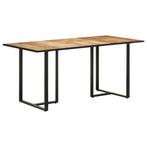 vidaXL Eettafel 160 cm ruw mangohout, Huis en Inrichting, Tafels | Eettafels, Verzenden, Nieuw