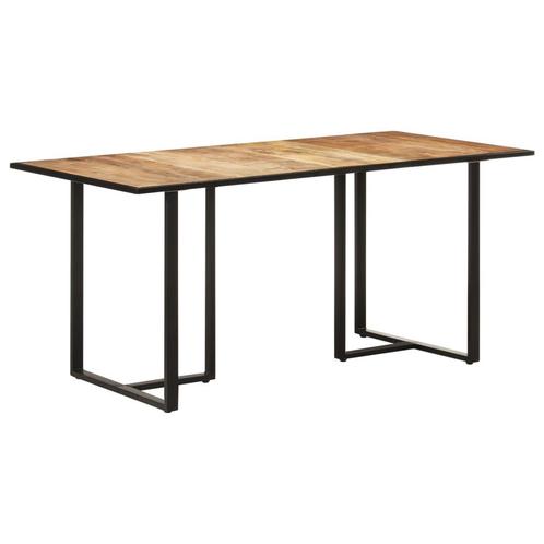 vidaXL Eettafel 160 cm ruw mangohout, Huis en Inrichting, Tafels | Eettafels, Nieuw, Verzenden