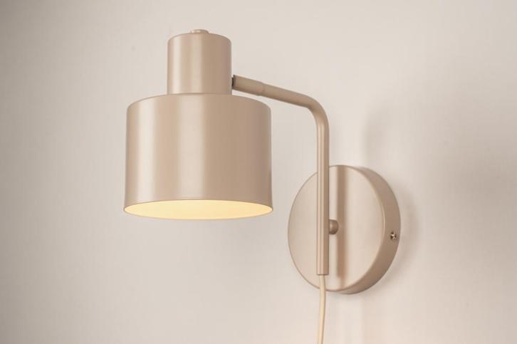 Rietveld Wandlampen - Beige - Metaal, Huis en Inrichting, Lampen | Wandlampen, Verzenden